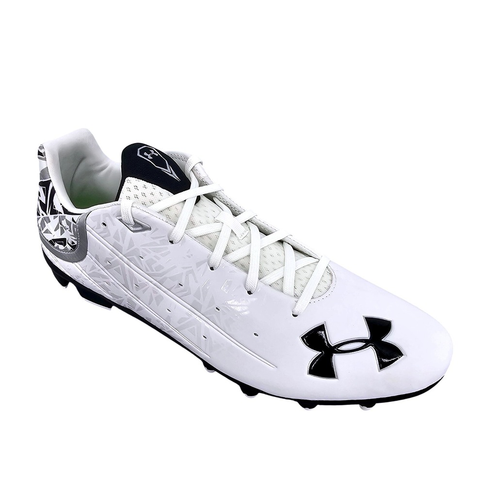 Under Armour‎ Team Banshee Low MC Football Cleats Men's 14 White 126223‑105 NIB